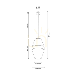 Amigo taklampa, oljad ek, beige skärm, 1xE27, Ø30 cm 4 Amigo taklampa, oljad ek, beige skärm, 1xE27, Ø30 cm small 4