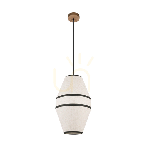 Kontrollera Amigo taklampa, oljad ek, beige skärm, 1xE27, Ø30 cm