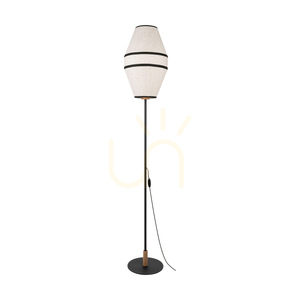 Amigo golvlampa, svart/oljad ek, beige lampskärm, 1xE27, Ø30 cm 0 Amigo golvlampa, svart/oljad ek, beige lampskärm, 1xE27, Ø30 cm small 0