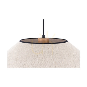 Amigo taklampa, oljad ek, beige skärm, 1xE27, Ø75 cm small 2