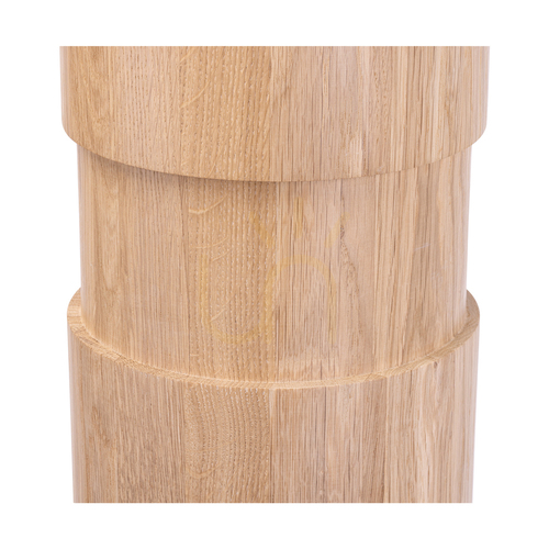 Kontrollera Brinova Palo golvlampa, oljad ek, svarta detaljer, beige skärm, 1×E27, Ø58 cm