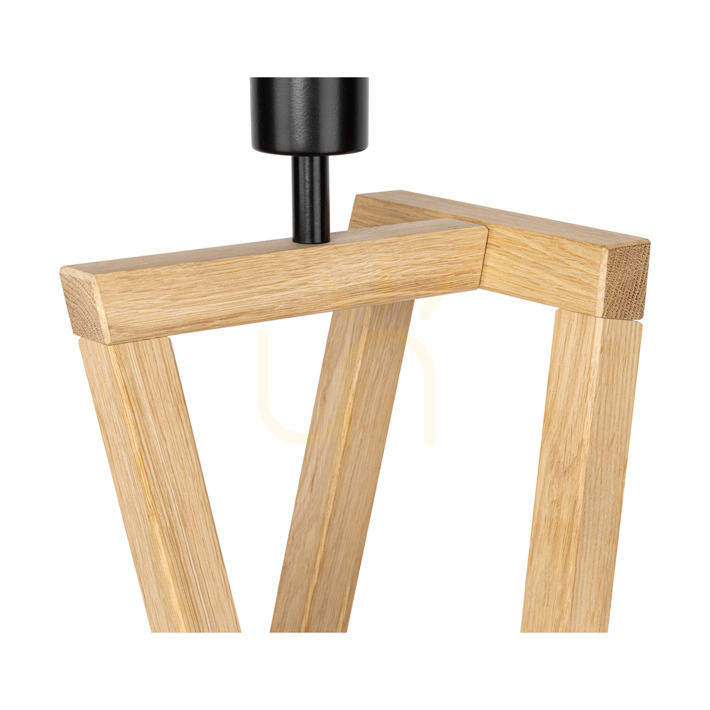 Förhandsvisning Clessidra golvlampa, oljad ek/matt nickel, vit lampskärm, 1xE27, Ø58 cm Clessidra golvlampa, oljad ek/matt nickel, vit lampskärm, 1xE27, Ø58 cm