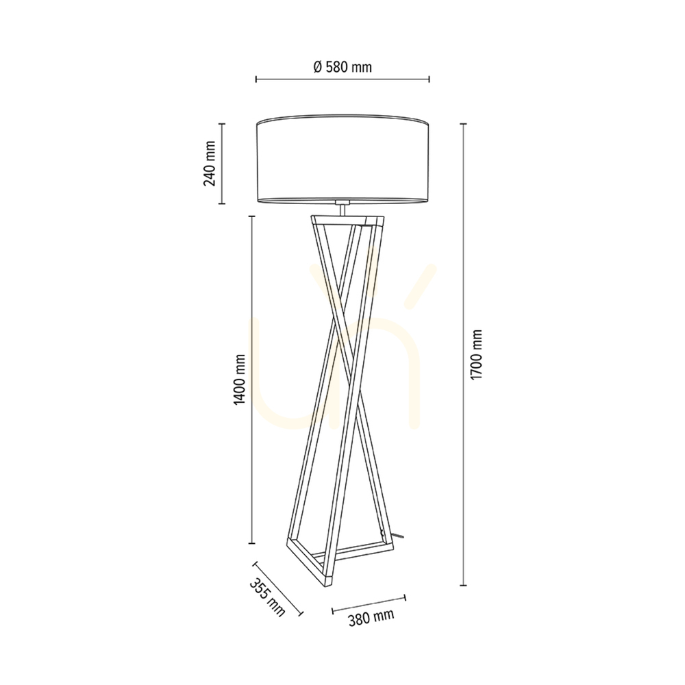 Kontrollera Clessidra golvlampa, oljad ek/matt nickel, vit lampskärm, 1xE27, Ø58 cm Clessidra golvlampa, oljad ek/matt nickel, vit lampskärm, 1xE27, Ø58 cm