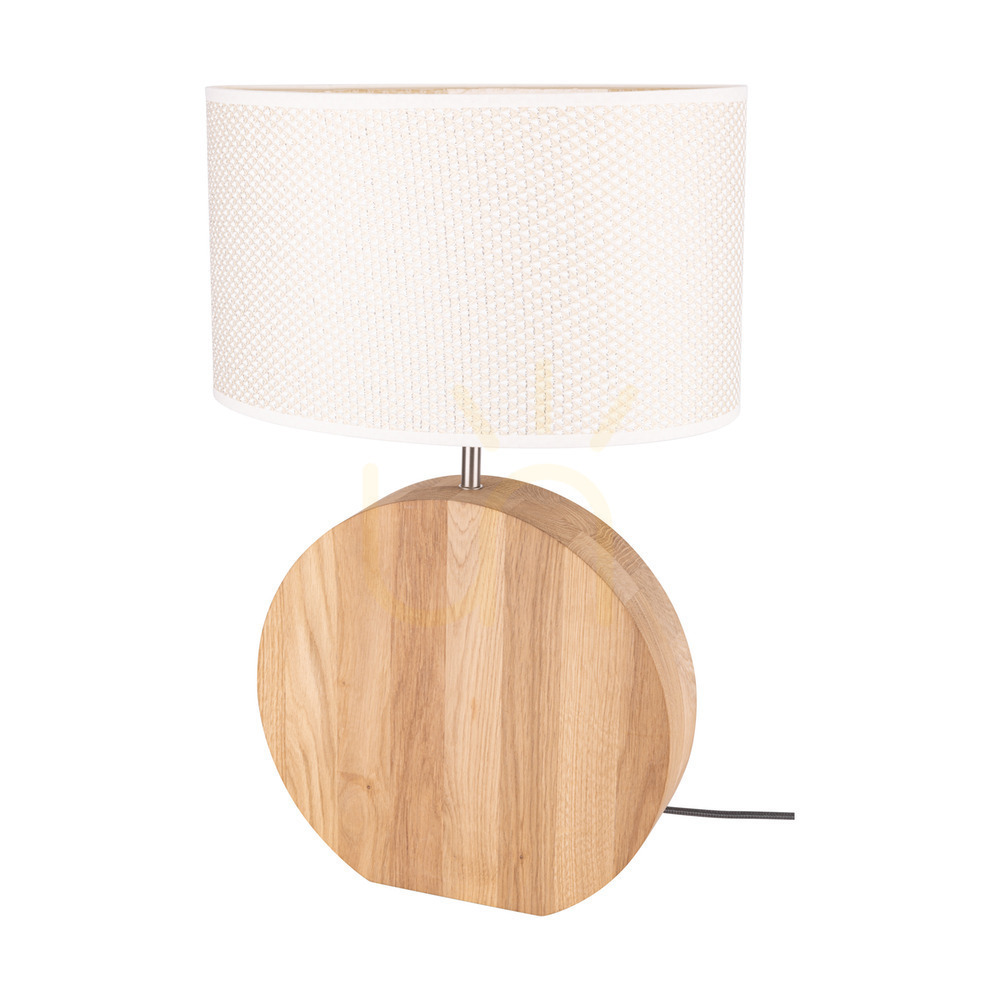 Kontrollera Logan bordslampa, oljad ek/matt nickel, krämfärgad och silverfärgad lampskärm, 1xE27, 36 cm Logan bordslampa, oljad ek/matt nickel, krämfärgad och silverfärgad lampskärm, 1xE27, 36 cm