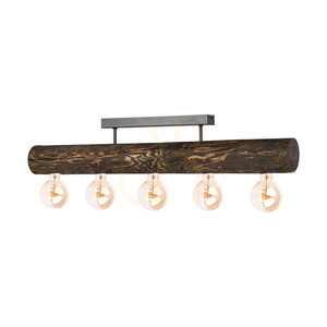 Core taklampa, valnöt/svart, 5xE27, 90 cm small 0