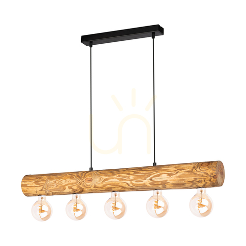 Kontrollera Core taklampa, brun/svart, 5xE27, 90 cm