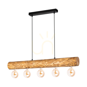 Core taklampa, brun/svart, 5xE27, 90 cm small 0