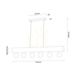 Core taklampa, brun/svart, 6xE27, 115 cm 1 Core taklampa, brun/svart, 6xE27, 115 cm small 1