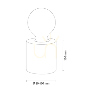 Bordslampa Core i valnöt, 1xE27, Ø8–12 cm small 1
