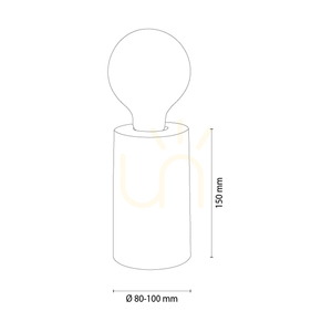 Core bordslampa, brun, 1xE27, Ø8–12 cm small 2