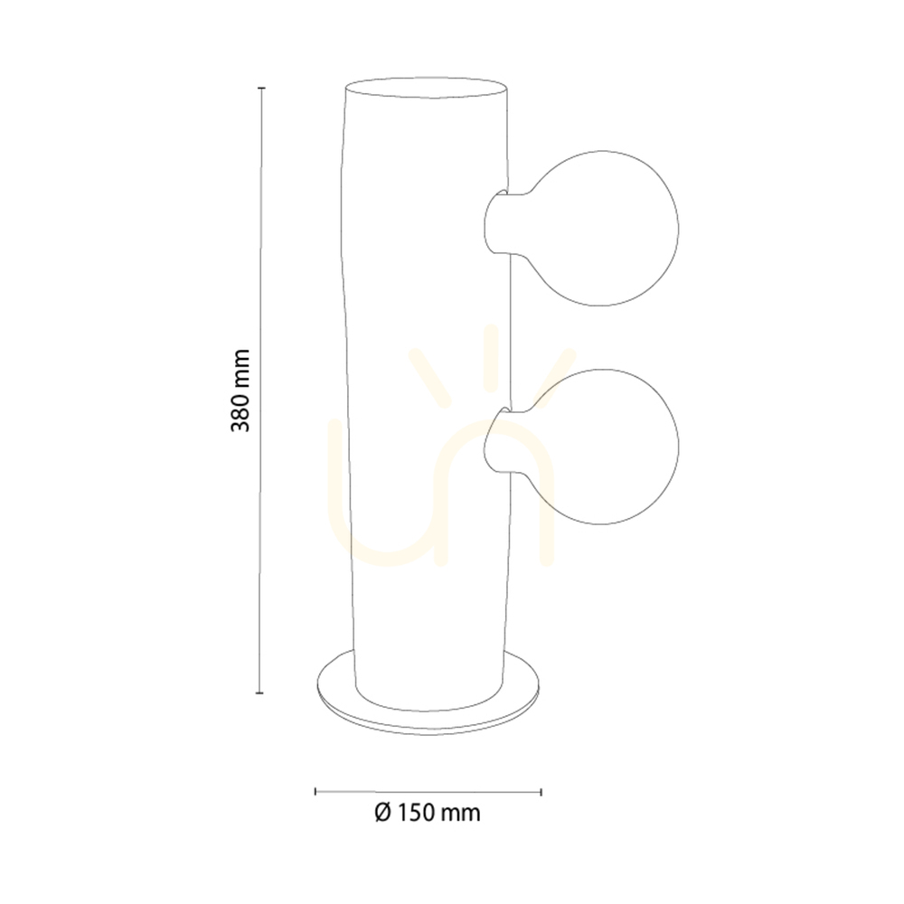 Utsikt Core bordslampa, valnöt/svart, 2xE27, Ø15 cm Core bordslampa, valnöt/svart, 2xE27, Ø15 cm