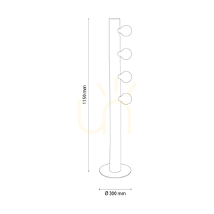 Core golvlampa, brun/svart, 4xE27, Ø30 cm 2 Core golvlampa, brun/svart, 4xE27, Ø30 cm small 2