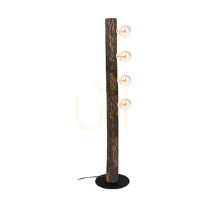 Core golvlampa, valnöt/svart, 4xE27, Ø30 cm small 0