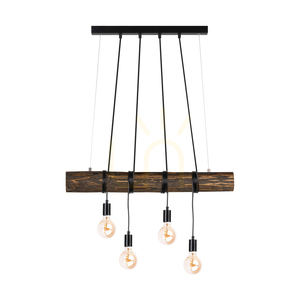 Hikari taklampa, valnöt/svart, 4xE27, 90 cm small 0