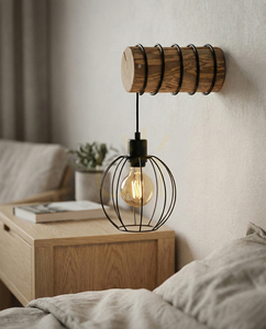Lumo vägglampa, brun/svart, 1xE27, 27 cm 1 Lumo vägglampa, brun/svart, 1xE27, 27 cm small 1