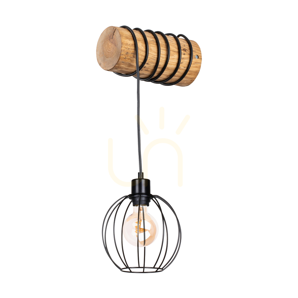 Kontrollera Lumo vägglampa, brun/svart, 1xE27, 27 cm Lumo vägglampa, brun/svart, 1xE27, 27 cm