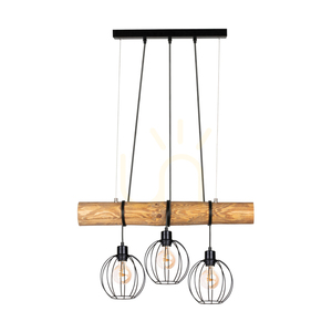 Lumo taklampa, brun/svart, 3xE27, 70 cm small 0