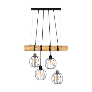 Lumo taklampa, brun/svart, 4xE27, 90 cm small 0