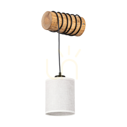 Kontrollera Treno vägglampa, brun, beige skärm, 1xE27, 27 cm