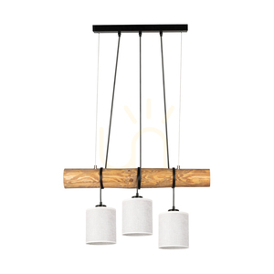 Treno taklampa, brun/svart, beige skärm, 3xE27, 70 cm 0 Treno taklampa, brun/svart, beige skärm, 3xE27, 70 cm small 0