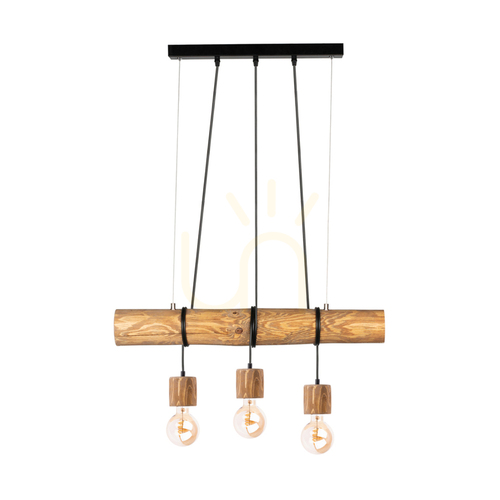 Kontrollera Skog taklampa, brun/svart, 3xE27, 70 cm