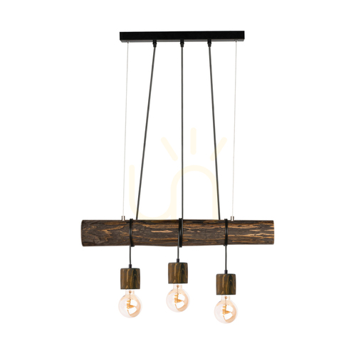 Kontrollera Skog taklampa, valnöt/svart, 3xE27, 70 cm