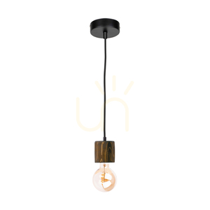 Skog taklampa, valnöt/svart, 1xE27, Ø10 cm small 0