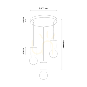 Skog taklampa, brun/svart, 3xE27, Ø30 cm 1 Skog taklampa, brun/svart, 3xE27, Ø30 cm small 1