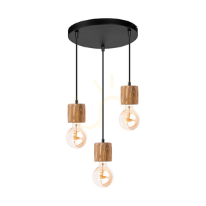 Skog taklampa, brun/svart, 3xE27, Ø30 cm 0 Skog taklampa, brun/svart, 3xE27, Ø30 cm small 0