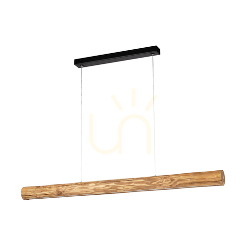 Kontrollera Vudovi taklampa, valnöt/svart, 1xLED 45 W, 115 cm