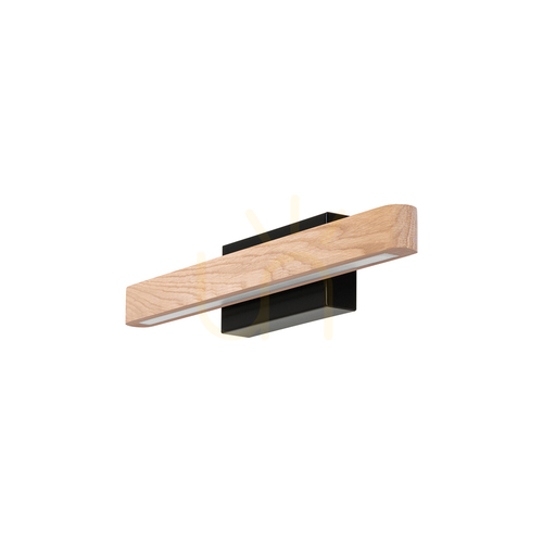 Kontrollera Forestier vägglampa, oljad ek/svart, 1xLED 7 W, 40 cm