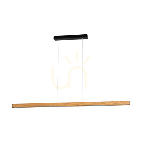 Kontrollera Forestier taklampa, brun/svart, 1xLED 23 W, belysning uppåt och nedåt, 118 cm