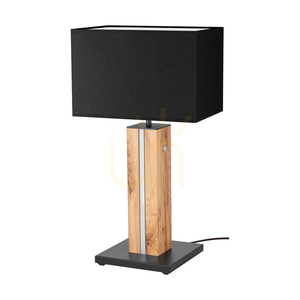 Flamo bordslampa, ek/svart, svart lampskärm, 1xE27 + 1xLED 4,6 W, 30 cm 0 Flamo bordslampa, ek/svart, svart lampskärm, 1xE27 + 1xLED 4,6 W, 30 cm small 0