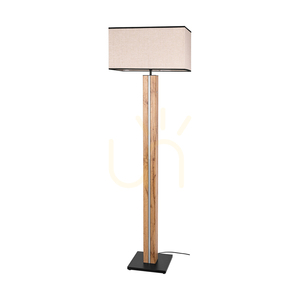 Flamo golvlampa, ek/svart, beige-svart lampskärm, 1xE27 + 1xLED 16 W, 45 cm small 0