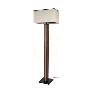 Flamo golvlampa, valnöt/svart, beige-svart lampskärm, 1xE27 + 1xLED 16 W, 45 cm small 0