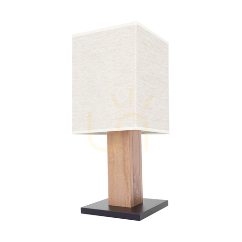 Kontrollera Nomma bordslampa, ek/svart, beige lampskärm, 1xE27, 22 cm