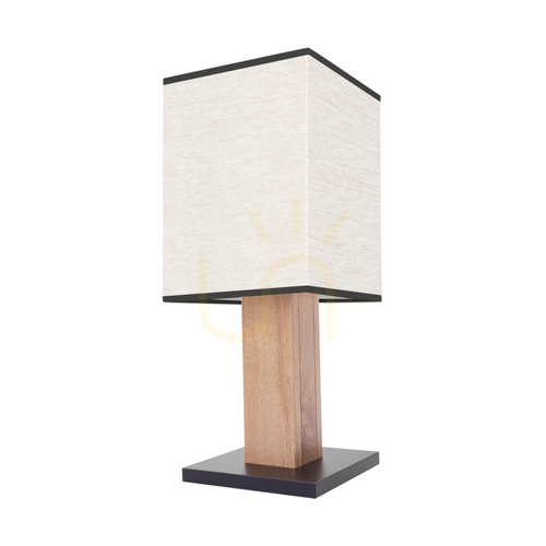 Kontrollera Nomma bordslampa, ek/svart, beige-svart lampskärm, 1xE27, 22 cm