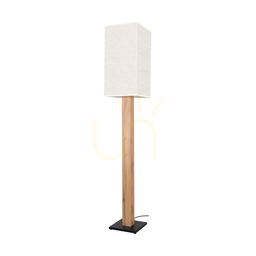 Kontrollera Nomma golvlampa, ek/svart, beige lampskärm, 1xE27, 30 cm