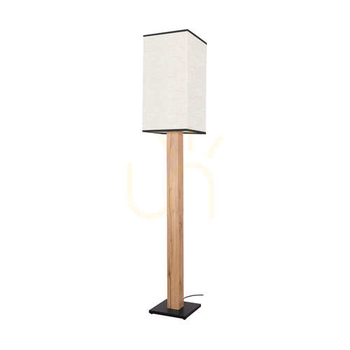 Kontrollera Nomma golvlampa, ek/svart, beige-svart lampskärm, 1xE27, 30 cm