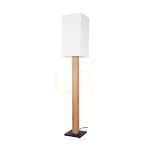 Nomma golvlampa, ek/svart, vit lampskärm, 1xE27, 30 cm small 0