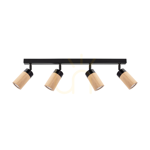 Kontrollera Artemis taklampa, oljad ek/svart, 4xGU10, 6 W, 75 cm