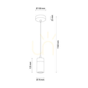 Artemis taklampa, oljad ek/svart, 1xGU10, 6 W, Ø10 cm small 1