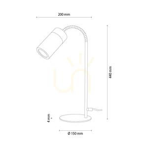 Artemis bordslampa, oljad ek/svart, 1xGU10, 6 W, 20 cm small 1