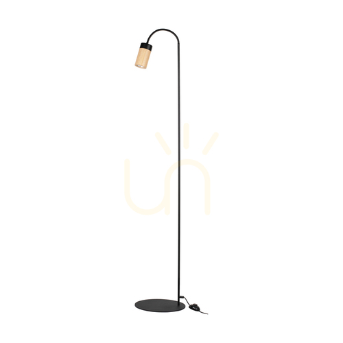 Kontrollera Artemis golvlampa, oljad ek/svart, 1xGU10, 6 W, 35 cm