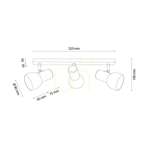 Nord taklampa, oljad ek, 3xE27, 52 cm 2 Nord taklampa, oljad ek, 3xE27, 52 cm small 2