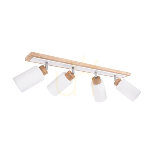 Kontrollera Taklampa Bella, oljad ek/vit, 4xE27, 95 cm