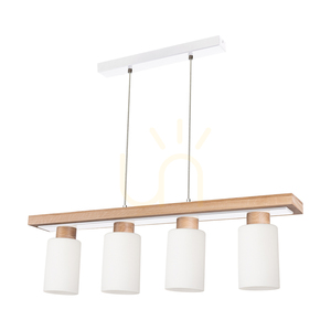 Bella taklampa, oljad ek/vit, 4xE27, 80 cm 0 Bella taklampa, oljad ek/vit, 4xE27, 80 cm small 0