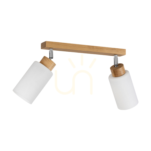 Kontrollera Taklampa Selva, oljad ek, 2xE27, 37 cm