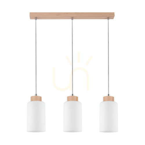 Kontrollera Selva taklampa, oljad ek, 3xE27, 52 cm