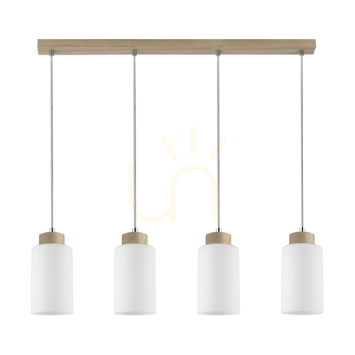 Kontrollera Selva taklampa, oljad ek, 4xE27, 75 cm